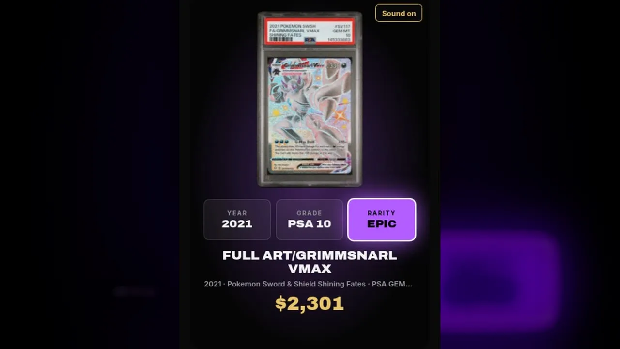 A single-pack rip revealing a PSA 10 graded card
